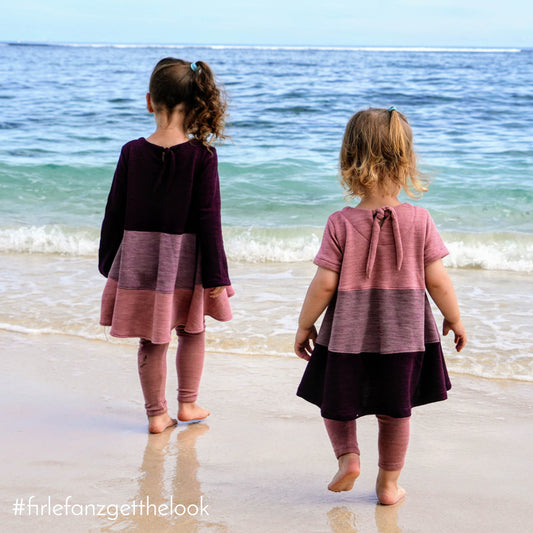 Firlefanz Schnittmuster Koriander Shirt Tunika Kleid Kinder Wollejersey Wollehanfjersey