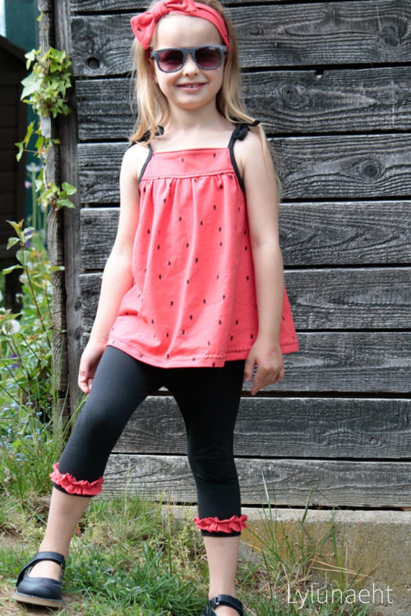 Leggings Pfefferminze und Top Mädesüß von Firlefanz