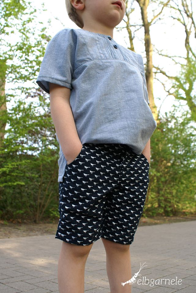 Schnittmuster Bermudas kurze Hose für Jungen nähen