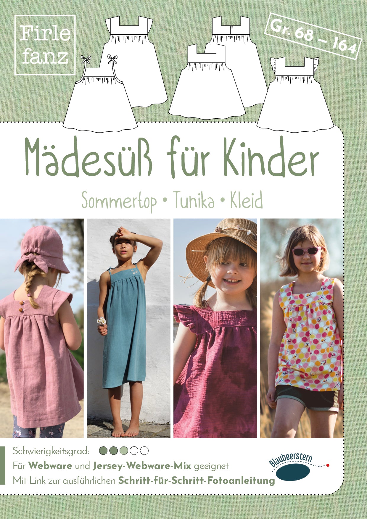 Papierschnittmuster Mädesüß für Kinder