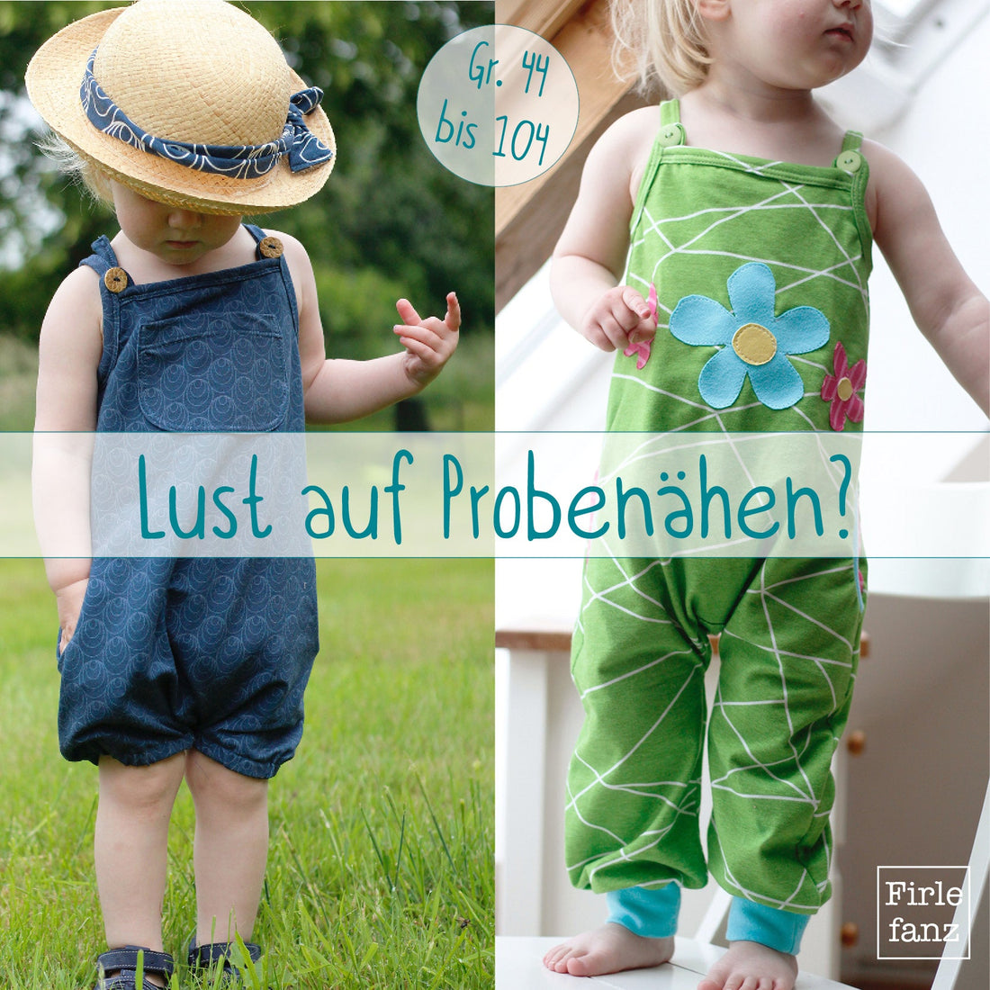 Lust auf Probenähen? Latzhose Gr. 44–104