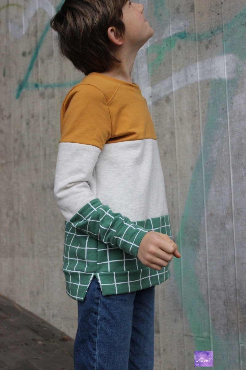 Schnittmuster Colourblocking Sweater für Kinder