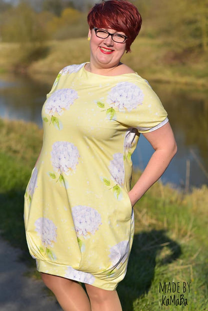 Sommerkleid Damen Hagebutte mit kurzen Ärmeln