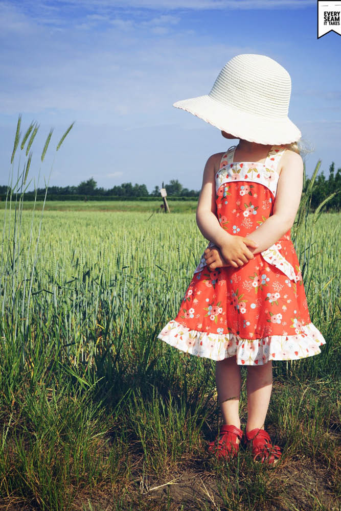 Kornblume Sommerkleid Retro