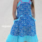 Kornblume Sommerkleid Blumenmuster Retro Schnittmuster