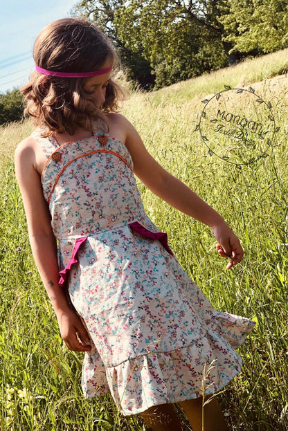 Schnittmuster Boho Kleid Retro Blümchen