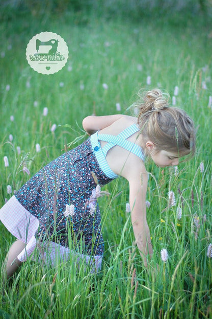 Sommerkleid für Mädchen mit Trägern Ebook Kornblume von Firlefanz