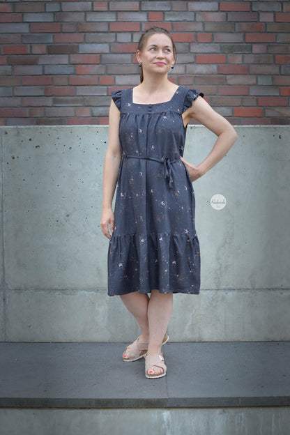 Mädesüß Sommerkleid mit Flügelärmeln nähen