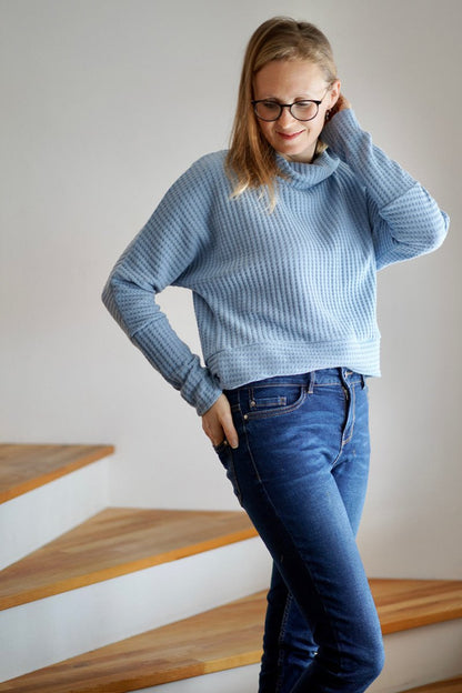 Strickpulli Pinia Cropped Schnittmuster von Firlefanz