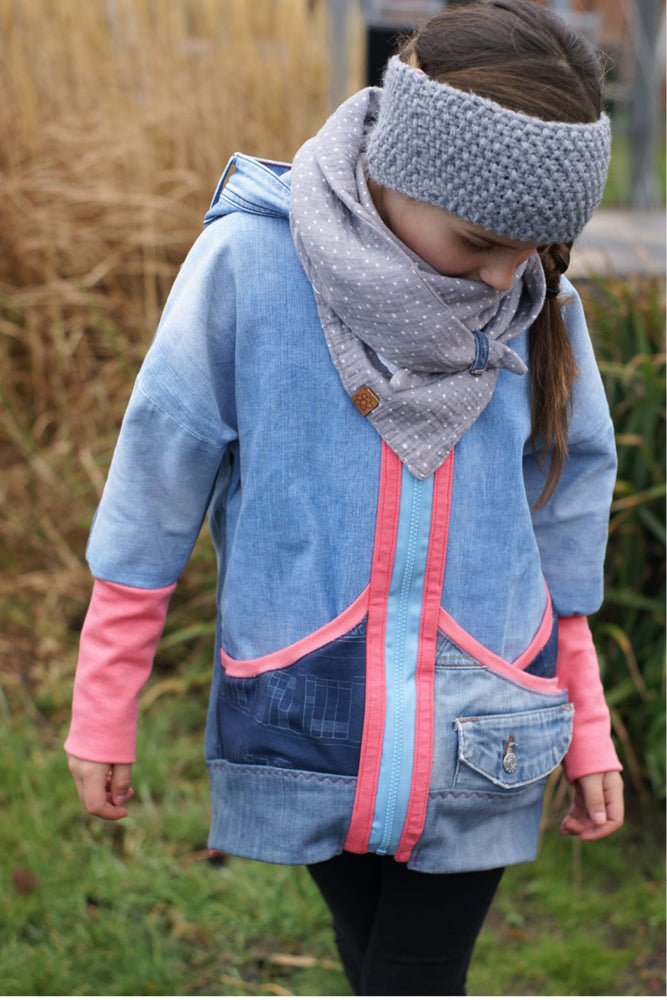 Upcycpling Jeansjacke für Kinder