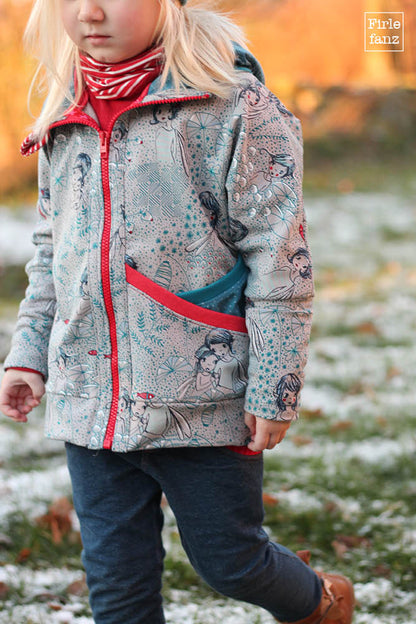 Schnittmuster Sweatjacke ausgefallene Jacke für Kinder