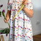 Schnittmuster Frühlingskleid Mädchen, Kleid mit kurzen Ärmeln und Falten