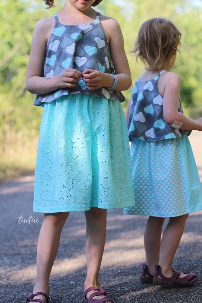 Luftige Sommerkleider Partnerlook Mädchen selber nähen