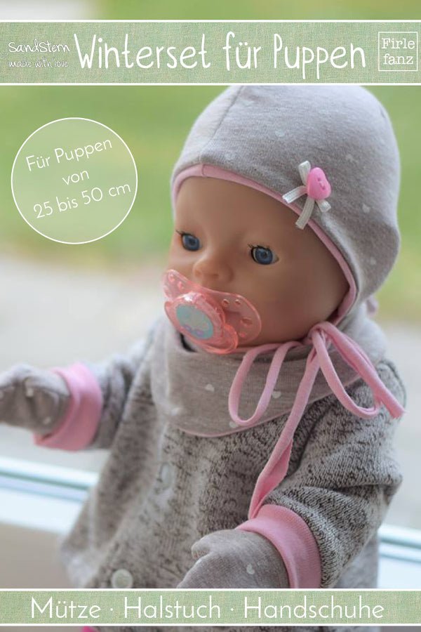 Freebook Winterset für Puppen Schnittmuster Puppenkleidung