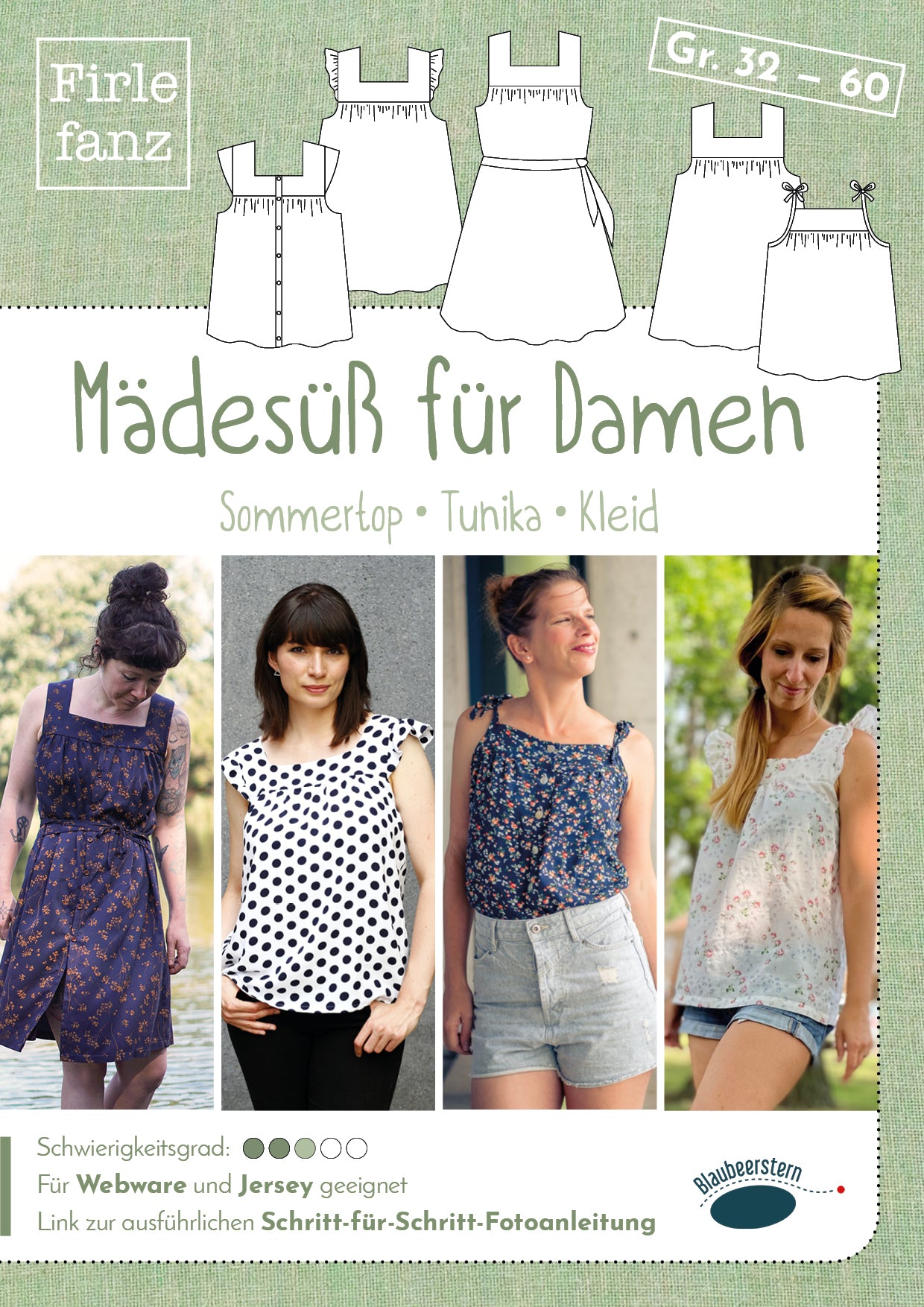 Papierschnittmuster Mädesüß für Damen