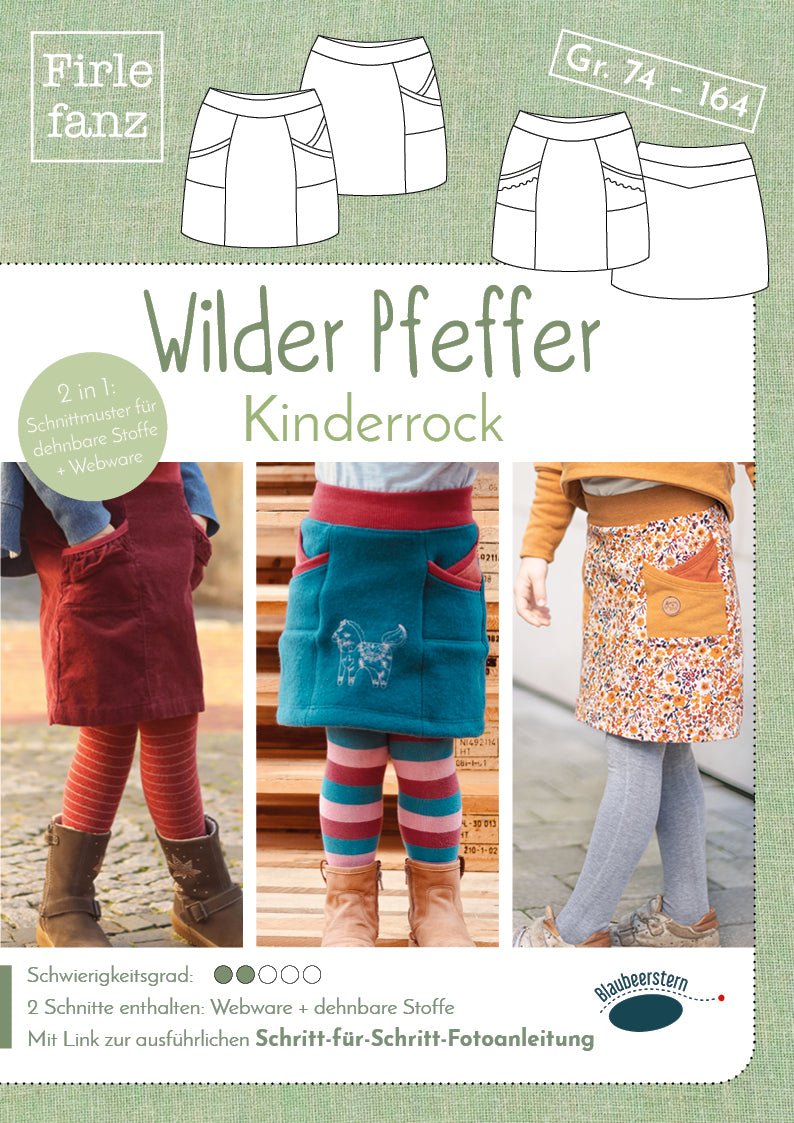 Papierschnittmuster Wilder Pfeffer Kinder