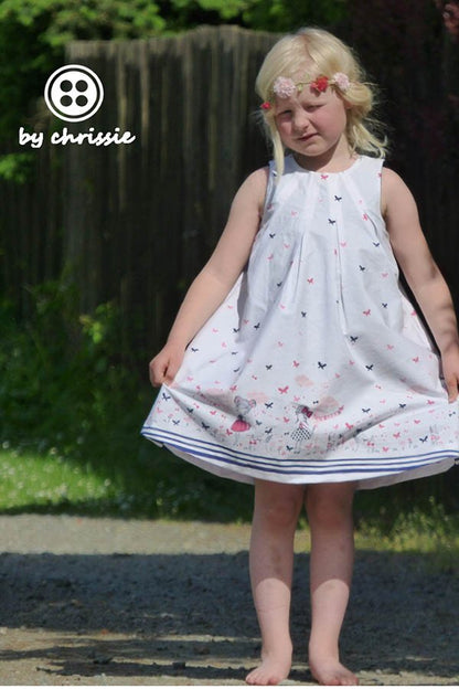 Ärmelloses Sommerkleid Kinder selber nähen